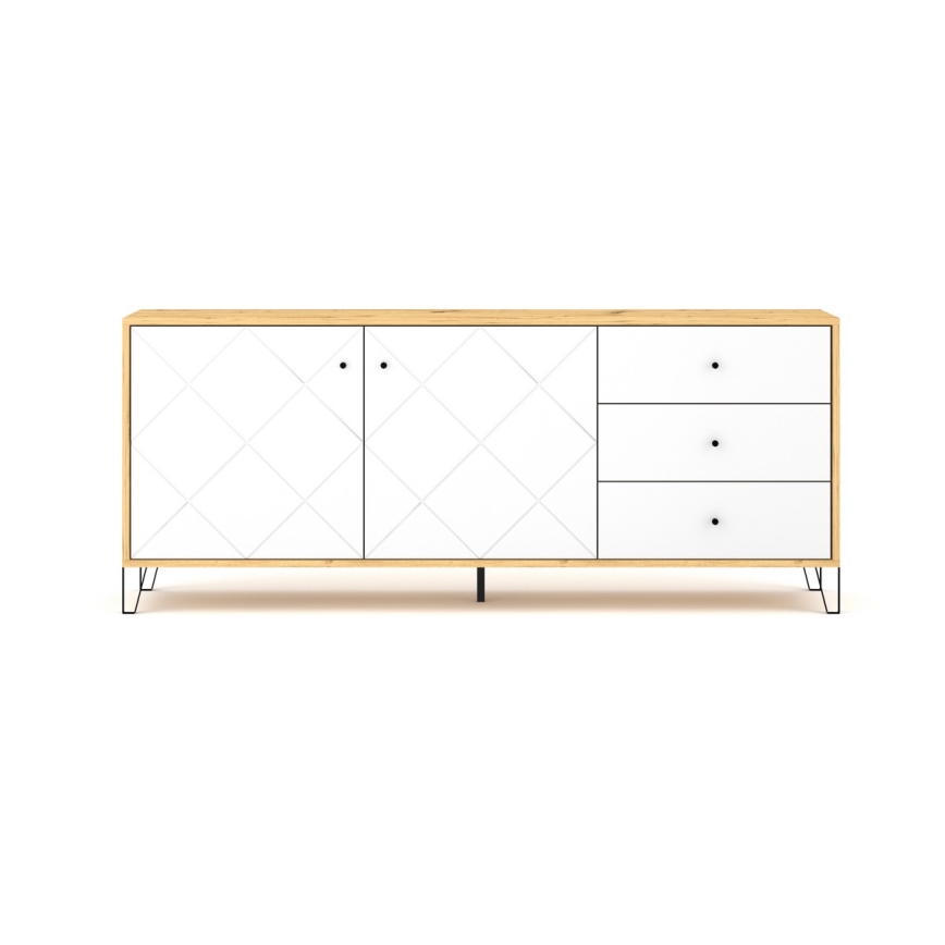 Kumode SULA artisan ozols/balta