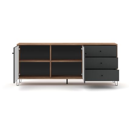 Kumode SULA ozols craft/melna