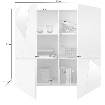 Kumode TAVRI antracīta krāsā