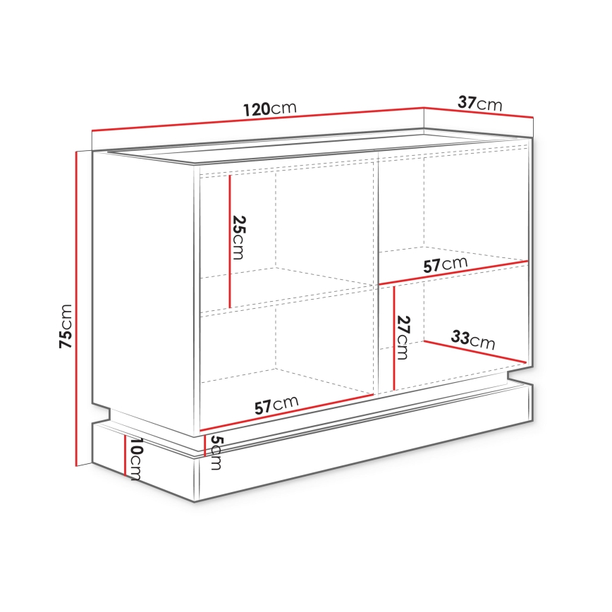 Kumode ZARPANT 75x120 cm bēša/Cremona ozols