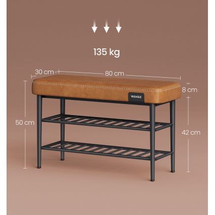 Kurpju skapis ANDOR brūns/melns