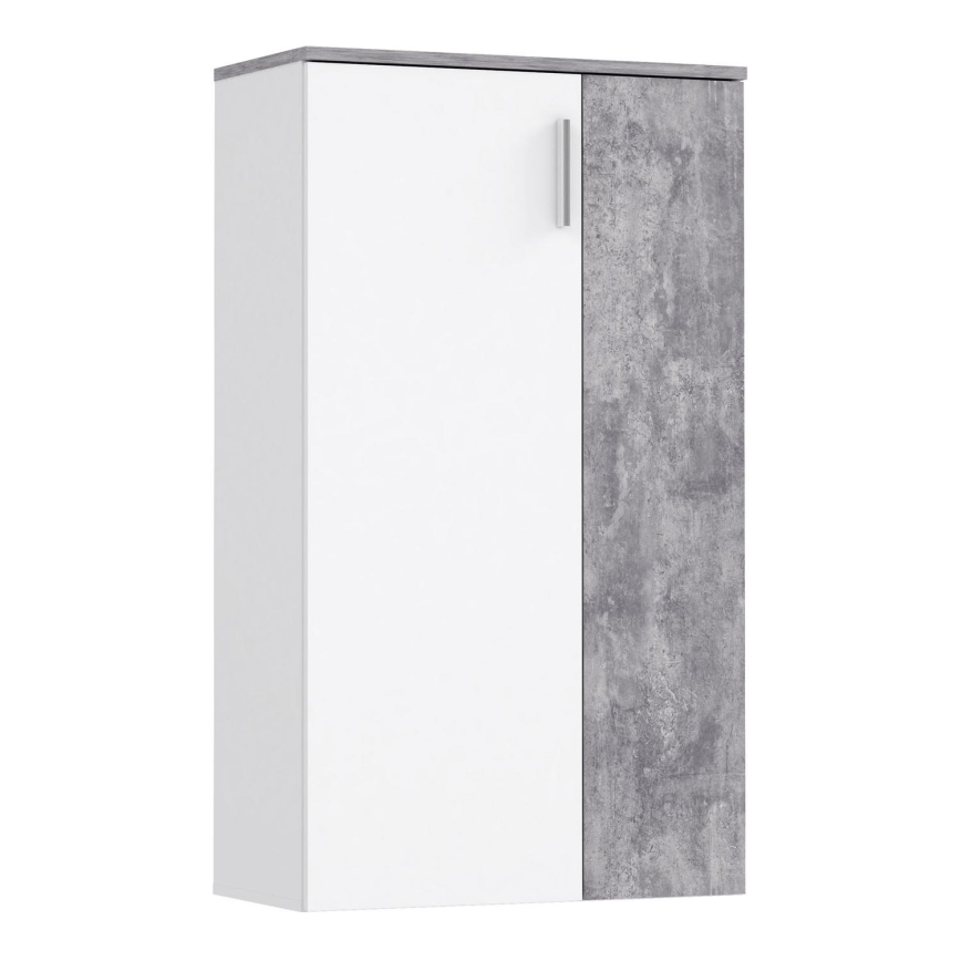 Kurpju skapis ETON balts/pelēks betona efekts