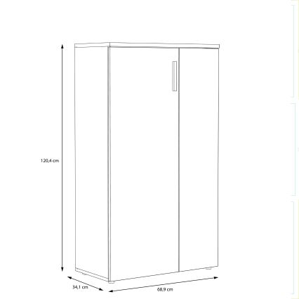 Kurpju skapis ETON balts/pelēks betona efekts