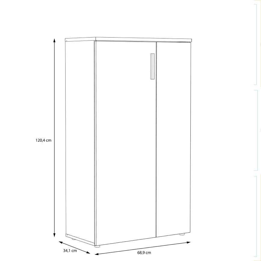 Kurpju skapis ETON — balts/pelēgs ar betona apdari