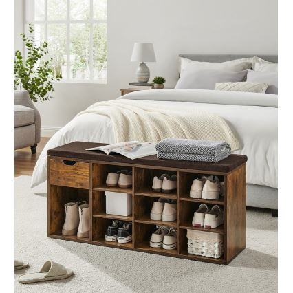 Kurpju skapis VOREN brūns/melns