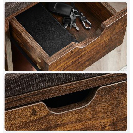 Kurpju skapis VOREN brūns/melns