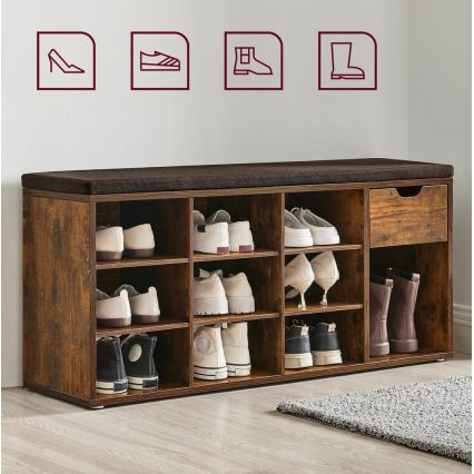 Kurpju skapis VOREN brūns/melns