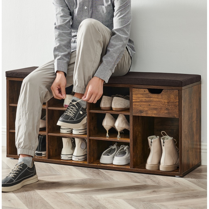 Kurpju skapis VOREN brūns/melns