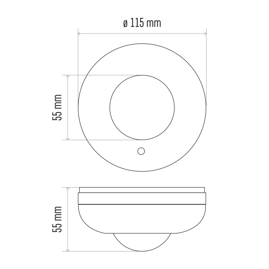 Kustības sensors PIR B 360° 1200W/230V balts
