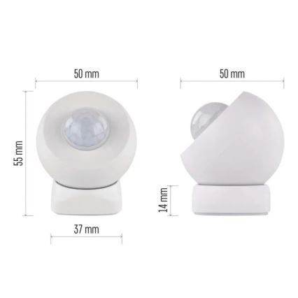 Kustību sensors GOSMART 1xCR123A