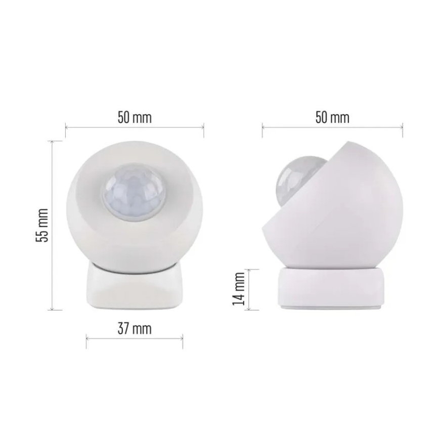 Kustību sensors GOSMART 1xCR123A
