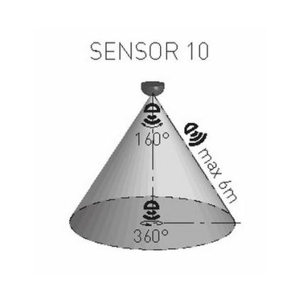 Kustību sensors PIR 1200W/230V