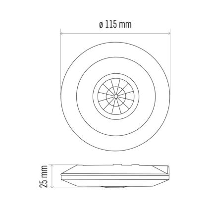 Kustību sensors PIR B 360° 2000W/230V balts