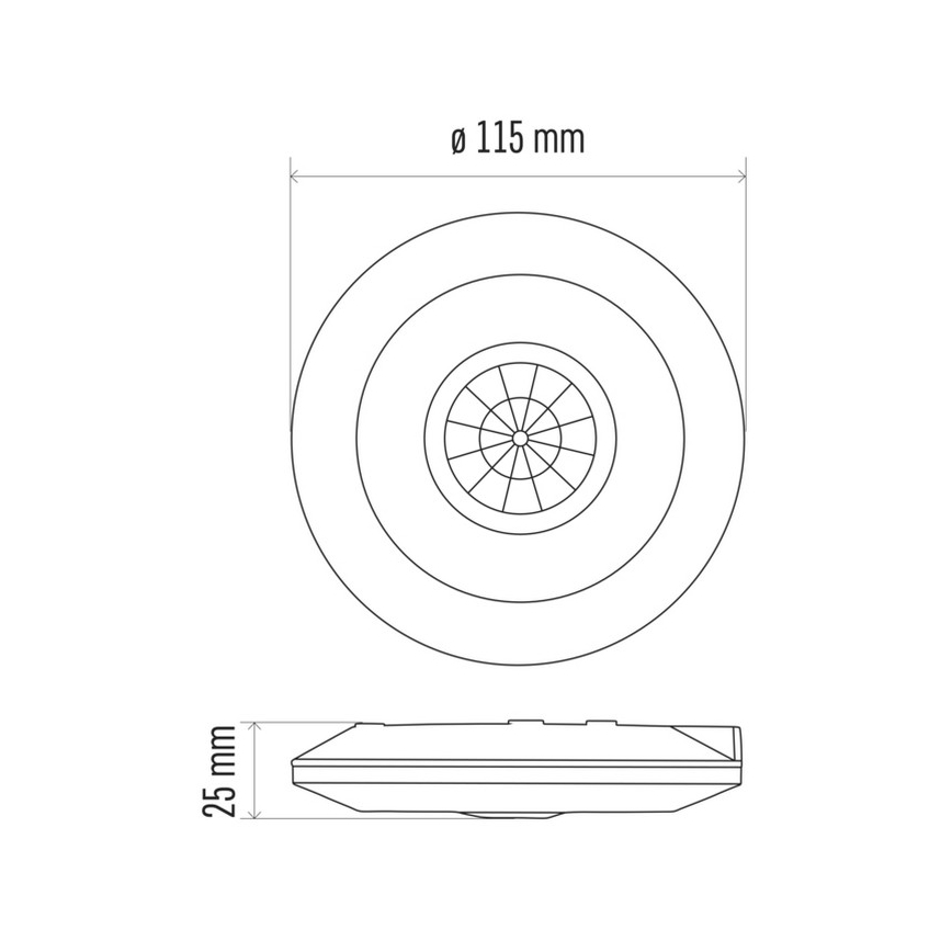 Kustību sensors PIR B 360° 2000W/230V balts