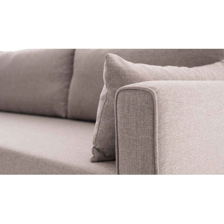 L-veida stūra dīvāns KORFU, krēmkrāsas — kreisais