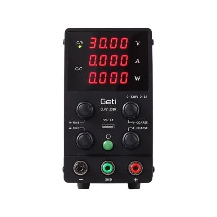 Laboratorijas barošanas avots GETI GLPS1203H 0-120V/0-3A