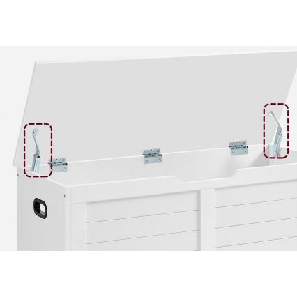 Lāde TOVIAN 100x46x40 cm balta