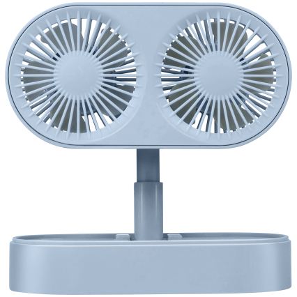 Lādējams galda ventilators 3,7 V 1200 mAh, zils