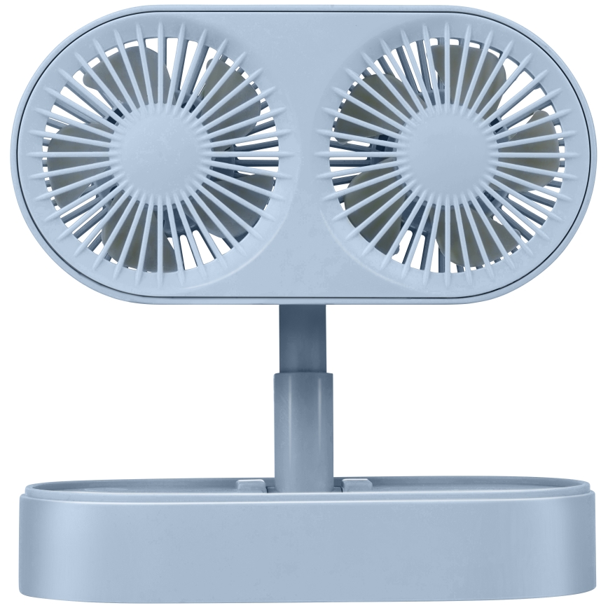 Lādējams galda ventilators 3,7 V 1200 mAh, zils
