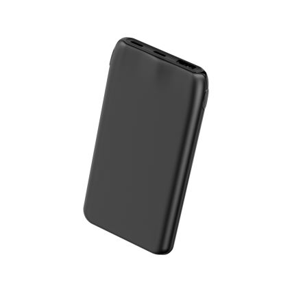 Lādētājakumulators 10000 mAh 10W Power Delivery 2xUSB-C + 1xUSB-A melns