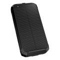 Lādētājakumulators ar LED lampu, bezvadu uzlādi un saules enerģijas paneli Power Delivery 15W/10000 mAh melna