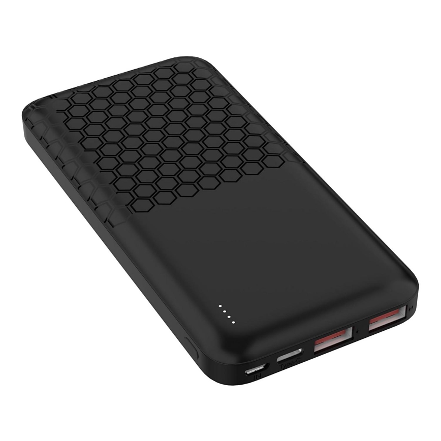 Lādētājakumulators Power Delivery 10000 mAh/22,5W/3,7V melns