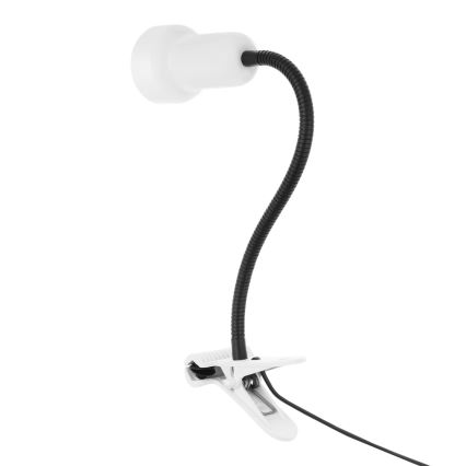 Lampa ar fiksatoru LOLEK 1xE14/24W/230V balta