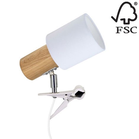 Lampa ar fiksatoru TREEHOUSE 1xE27/25W/230V ozols - FSC sertifikāts