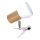 Lampa ar klipsi SVENDA 1xE27/60W/230V ozolkoka/balts