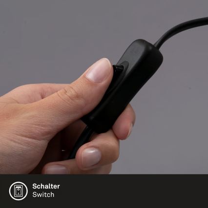 Lampa ar skavu 1xGU10/3W/230V melna