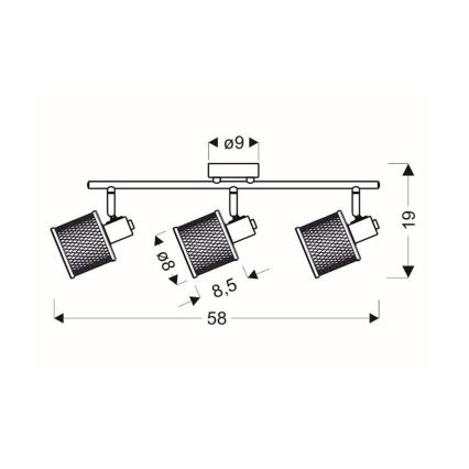 Lampa CANABERA 3xE14/40W/230V