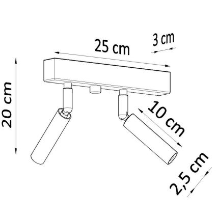 Lampa EYETECH 2xG9/12W/230V melns