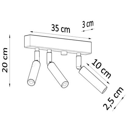 Lampa EYETECH 3xG9/12W/230V balts