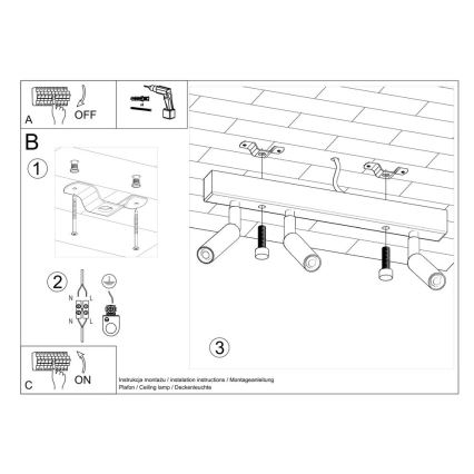 Lampa EYETECH 3xG9/12W/230V balts