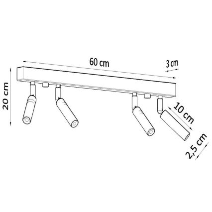 Lampa EYETECH 4xG9/12W/230V balts