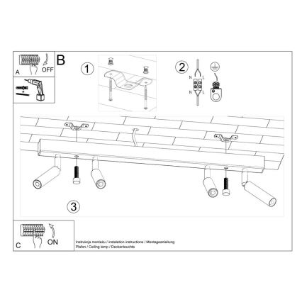 Lampa EYETECH 4xG9/12W/230V balts