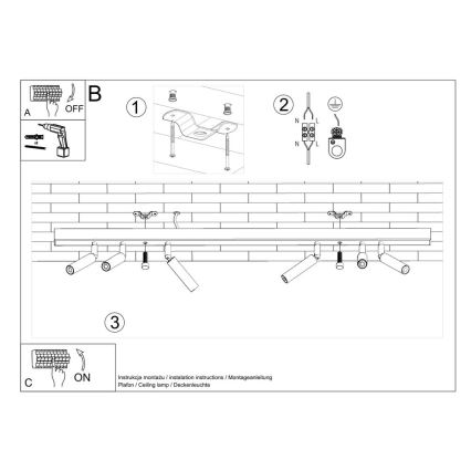 Lampa EYETECH 6xG9/12W/230V balts