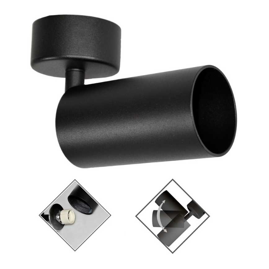 Lampa FARGO 1xGU10/30W/230V melns