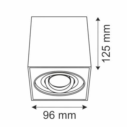 Lampa HADAR Q1 1xGU10/10W/230V melns