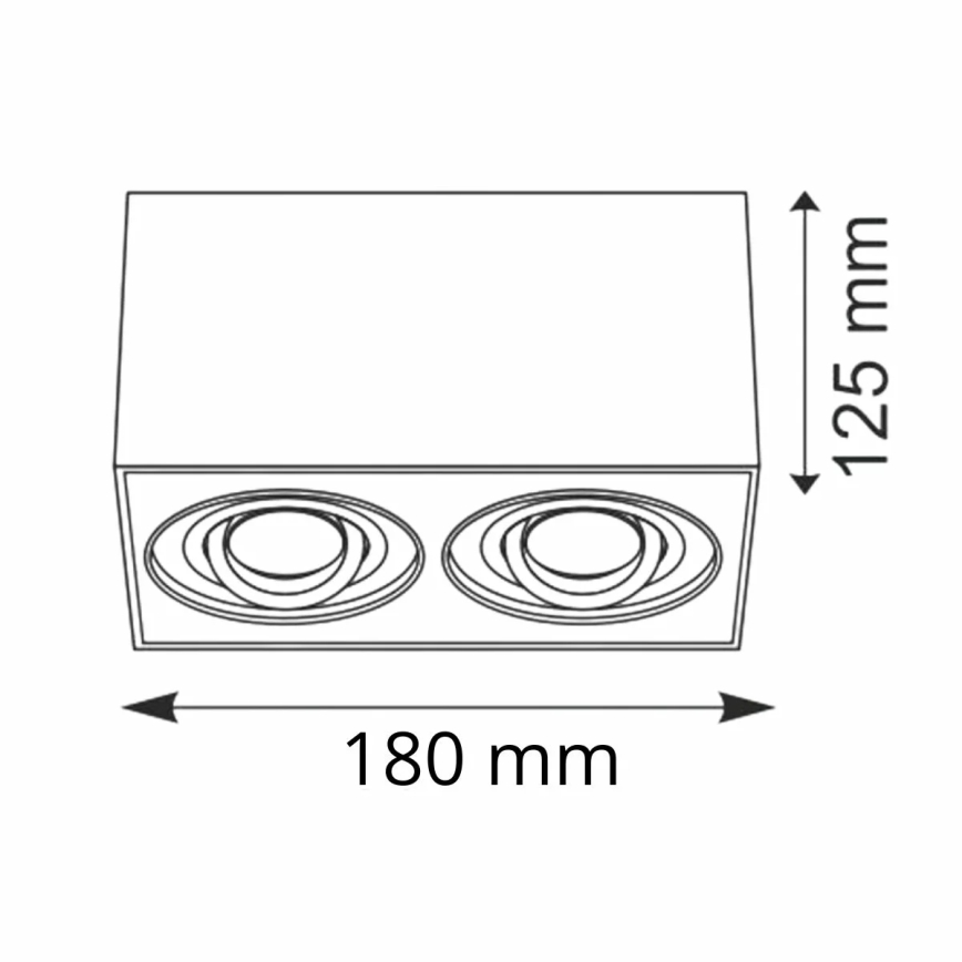 Lampa HADAR Q2 2xGU10/10W/230V melns