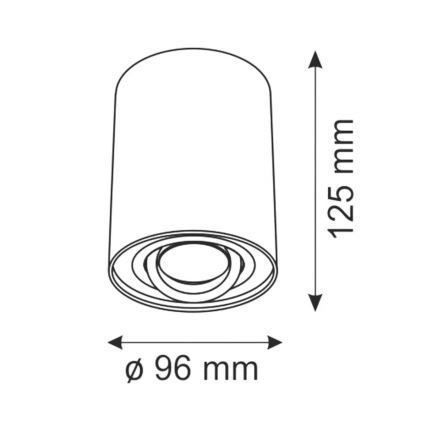 Lampa HADAR R1 1xGU10/10W/230V melns