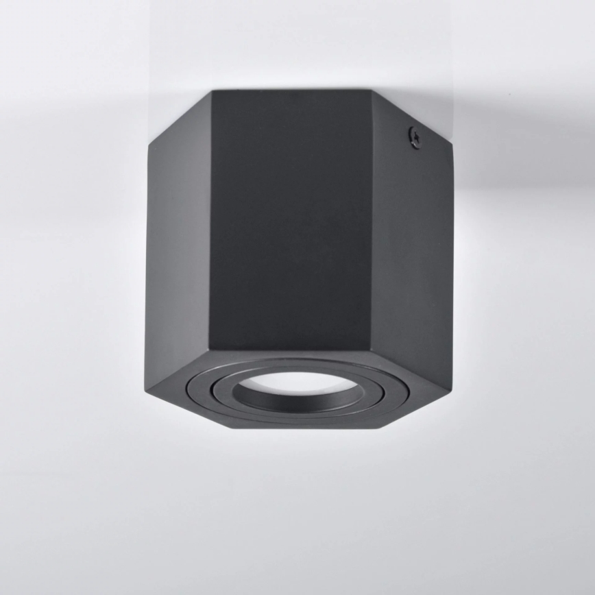 Lampa HEXAGON 1xGU10/10W/230V melns