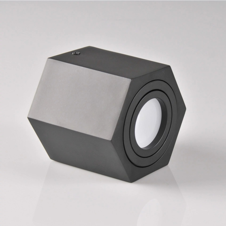 Lampa HEXAGON 1xGU10/10W/230V melns