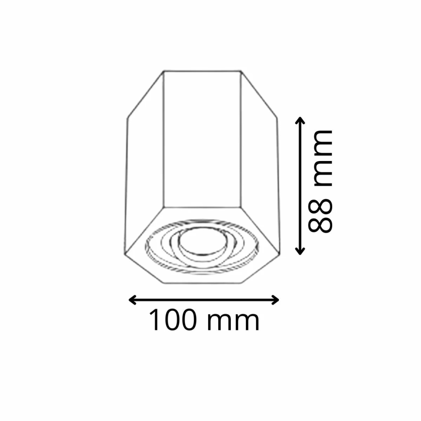 Lampa HEXAGON 1xGU10/10W/230V melns