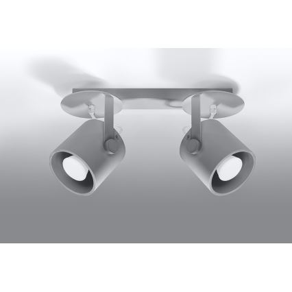 Lampa LAROSA 2 2xGU10/40W/230V pelēka