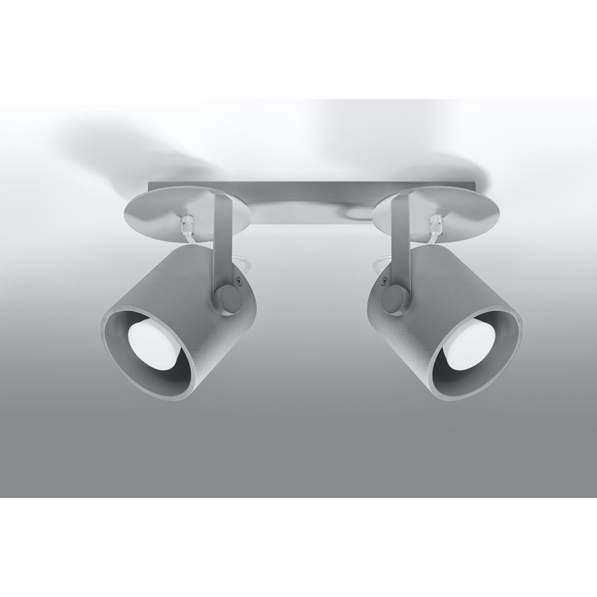 Lampa LAROSA 2 2xGU10/40W/230V pelēka