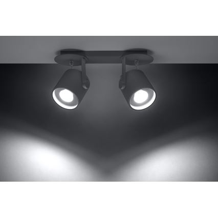 Lampa LAROSA 2 2xGU10/40W/230V pelēka