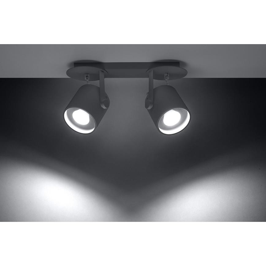 Lampa LAROSA 2 2xGU10/40W/230V pelēka
