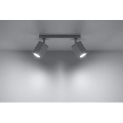 Lampa MERIDA 2 2xGU10/40W/230V balts