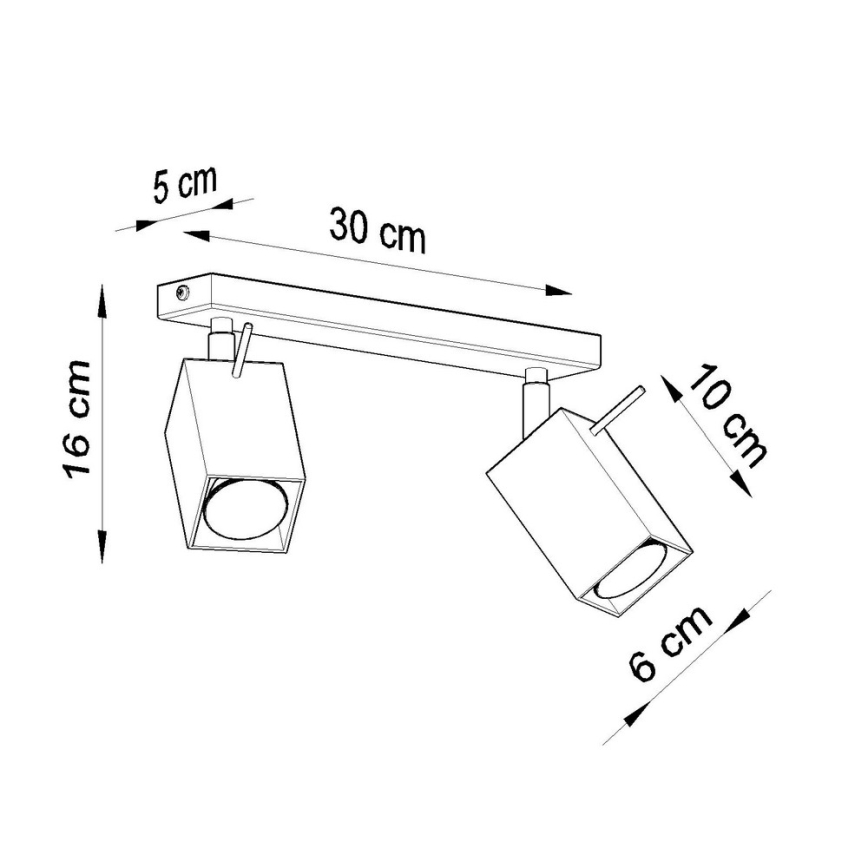 Lampa MERIDA 2 2xGU10/40W/230V balts